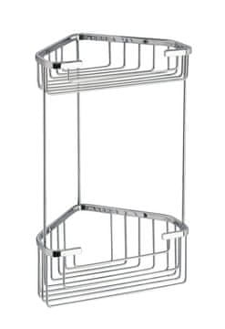 Gedy Dvokatna Kromirana Kutna Polica SMART za Kupaonicu, Nehrđajući Čelik 200x325x151mm