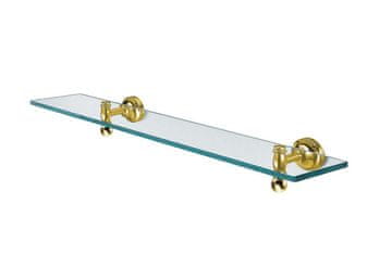 SAPHO PERLA Staklena Polica, Zlatna Retro Dizajn