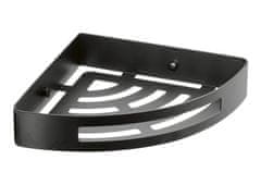 Gedy Pametna kutna polica za tuš, crna mat, 210x45x210mm, nehrđajući čelik