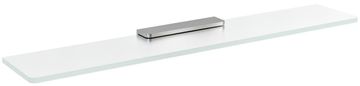 SAPHO Staklena polica "PIRENEI" 600mm, kromirano/mlin. staklo