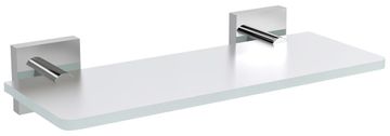 SAPHO X-SQUARE Staklena Polica 300mm, Kromirano/Staklo Mlijeka