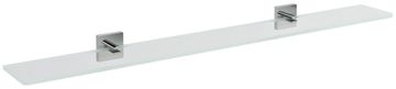 SAPHO X-SQUARE Staklena Polica 800mm, Krom/Prozirno Staklo