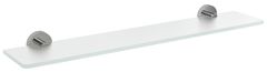 SAPHO Staklena Polica X-ROUND 600mm, Kromirana/Mliječno staklo