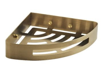 Gedy Zidna Kutna Polica za Kupaonicu, Zlatna Mat, 210x45x210mm