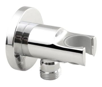 SAPHO Kromirani fiksni držač tuša s izlazom, kružnog oblika, zidna montaža