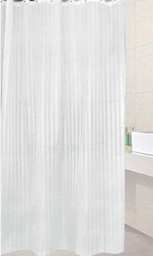 AQUALINE Bijela Poliesterska Zavjesa za Tuš, 180x200cm - AQUALINE