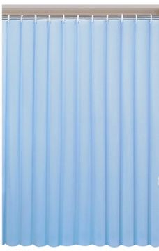 AQUALINE Vinilna Plava Zavjesa za Tuširanje 180x180 cm s Prstenovima