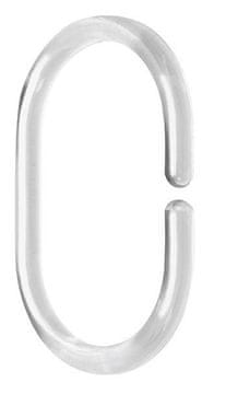 AQUALINE Prozirni Plastični Prstenovi za Zastore 12 kom, AQUALINE