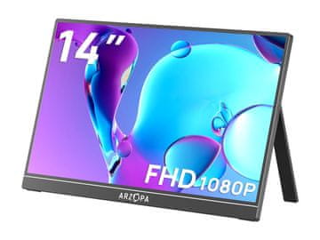 Arzopa Prijenosni A1S monitor 35 cm (14), FHD, IPS, 60 Hz, mHDMI, USB-C, zvučnici (1001001208)