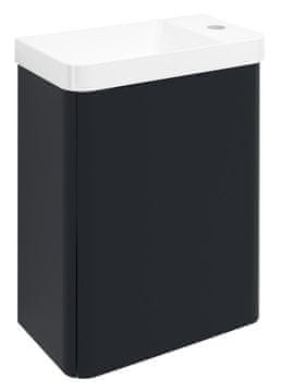 SAPHO ZORBA Zidni Kupaonski Ormarić 39x50 cm, Tamnosivi Mat, MDF/Laminat