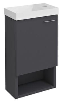 SAPHO SAPHO LATUS Zidna Kupaonska Ormarić 30x53x16.5cm Matni Antracit