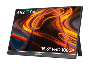 Arzopa A1T prijenosni monitor 40 cm (15,6"), FHD, IPS, 60 Hz, mHDMI, USB-C, zvučnici, osjetljiv na dodir (A1T-CRNI)