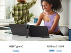 Arzopa Z1C prijenosni monitor 41 cm (16,1), FHD, IPS, 60 Hz, mHDMI, USB-C, zvučnici (Z1C-CRNI)