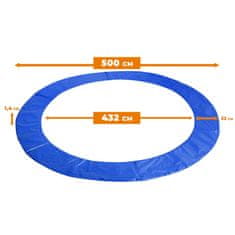 Aga Pokrivač za opruge na trampolinu 500 cm Plavi