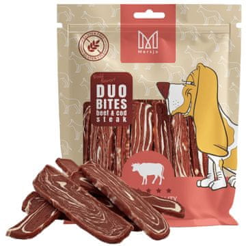Mersjo Poslastica za pse Duo Flavors – Goveđi odrezak s bakalarom Mersjo 300g