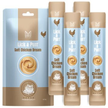 Mersjo Poslastica za mačke - Lick & Purr: Soft Chicken Dream Mersjo 60g