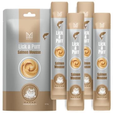 Mersjo Poslastica za mačke - Lick & Purr: Salmon Mousse Mersjo 60g