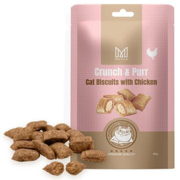 Mersjo Poslastica za mačke - Crunch & Purr: Soft Chicken Biscuits Mersjo 40g