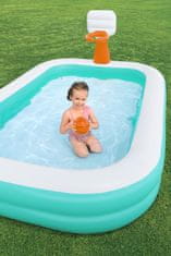 Bestway obiteljski bazen s košarkaškim obručem 251x168x102 cm