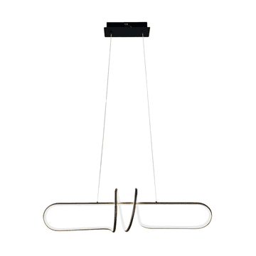 Moderna dizajnerska viseća lampa za dnevni boravak, blagovaonicu, iznad stola, crna, neutralna boja, LED 54W VERTIGO Milagro