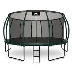 Aga SPORT EXCLUSIVE Trampolin 500 cm Tamno zelena + zaštitna mreža + ljestve