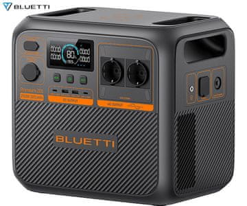 BLUETTI PREMIUM 200 V2 prijenosna stanica za punjenje, 2600 W, 2074 Wh baterija, AI BMS sustav, crna