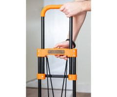 Black+Decker Ručna transportna kolica, sklopiva, metalna, nosivost do 65 kg, mala težina 3,81 kg, za sve transportne potrebe, crna, narančasta.