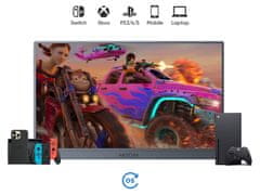 Arzopa Z1FC prijenosni monitor 41 cm (16.1), FHD, IPS, 144 Hz, mHDMI, USB-C, zvučnici, kućište (Z1FC-SIVA)