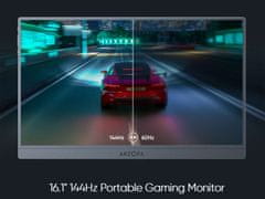 Arzopa Z1FC prijenosni monitor 41 cm (16.1), FHD, IPS, 144 Hz, mHDMI, USB-C, zvučnici, kućište (Z1FC-SIVA)