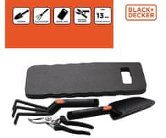 Black+Decker 4u1 komplet vrnog alata, za sve vrtne radove, ultra lagana težina, ergonomske drške, crn