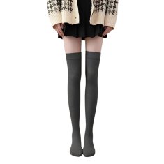 VIVVA® Modne termo čarape do bedara, elastične i tople za zimu | VIVISOCK Siva