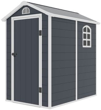 IWHOME Vrtna Kućica APATE B 2,57 m² Tamno Siva s UV Zaštitom