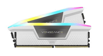 Corsair VENGEANCE® RGB RAM memorija, 32 GB, 6000 MHz, DDR5, bijela (CMH32GX5M2E6000C36W)