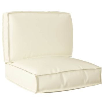 Vidaxl Set jastučića za palete 2 pcs Krema Oxford tkanina