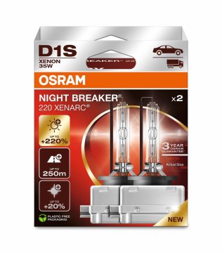 Osram SET XENON ŽARULJA D1S 66140XN2-2HB XENARC NIGHT BREAKER 220 35W PK32d-2 2HB