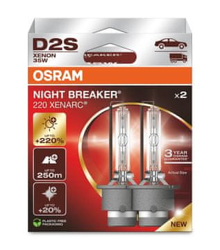 Osram SET XENON ŽARULJA D2S 66240XN2-2HB XENARC NIGHT BREAKER 220 35W P32d-2 2HB