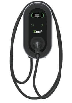 Emc² model FL-TX Pametna AC dinamička stanica za punjenje 22kw Tip2 kabel od 5,5 m, BT, WiFi , LAN, besplatna aplikacija, solarni način rada