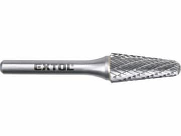 Extol Industrial Glodalica (8703785) carbide milling cutter, conical rounded (R 3mm), dia. 12x28mm/shank 6mm, medium cut (double-cut)