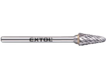 Extol Industrial Glodalica 8703883 carbide milling cutter, conical rounded, 6x13mm, ?shank 3mm, medium cut (double-cut)