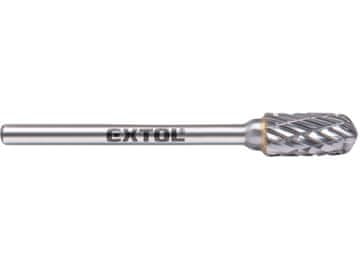 Extol Industrial Glodalica 8703823 carbide milling cutter, cylindrical with ball nose, 6x13mm, 3mm shank, medium cut (double-cut)