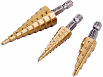 Extol Craft Bušilice 20089 step drills, set of 3, O 3-20mm, HSS