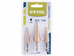 Extol Craft Bušilice 20089 step drills, set of 3, O 3-20mm, HSS