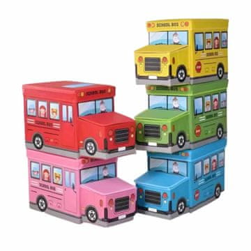 Denis Kutija za pohranjivanje igračaka - autobus, sorto, 5 boja
