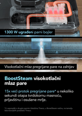 Tineco FLOOR ONE S6 Stretch Steam Plus, usisavač i parni čistač, iLoop, BoostSteam 160°C, bijeli
