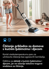 Tineco FLOOR ONE S6 Stretch Steam Plus, usisavač i parni čistač, iLoop, BoostSteam 160°C, bijeli