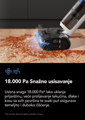 Tineco FLOOR ONE S6 Stretch Steam Plus, usisavač i parni čistač, iLoop, BoostSteam 160°C, bijeli