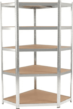 Proline Radioničke police, kutne, 5 polica, 175 kg, 180x90x90 cm (62040)