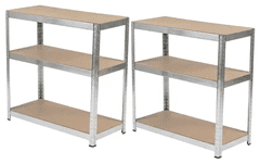 Proline Radioničke police, 6 polica, 175 kg, 222 x 110 x 50 cm (62032)