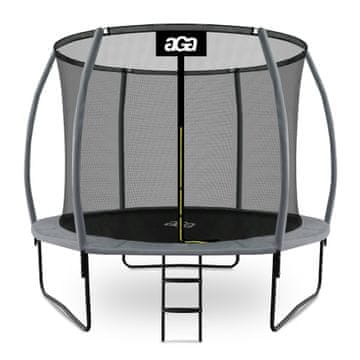 Aga SPORT EXCLUSIVE Trampolin 305 cm Siva + zaštitna mreža + ljestve