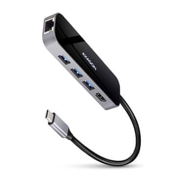 AXAGON Axagon HMC-6GL USB hub 6u1, 5Gbps, 3x USB-A, HDMI 4K/30Hz, GLAN, PD 100W
